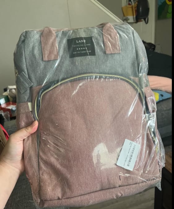 Customer photo review of Mochila Cambiador con Cuna Plegable para Bebé