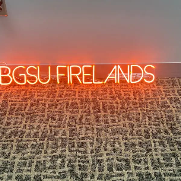 Customer photo review of Custom Neon: BGSU FIRELANDS