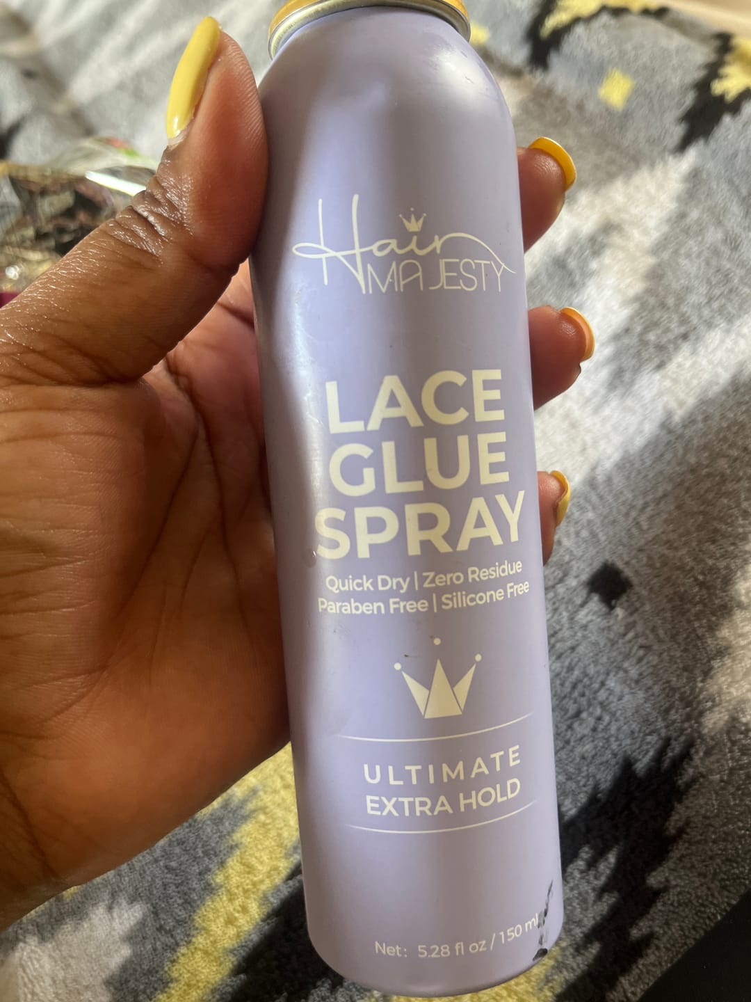 Customer photo review of Majestic Hold Ultimate Extra Hold Lace Glue Spray