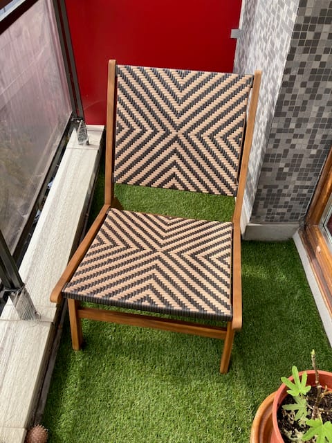 Customer photo review of AGUILARES - Fauteuil intérieur extérieur en acacia massif et fibres