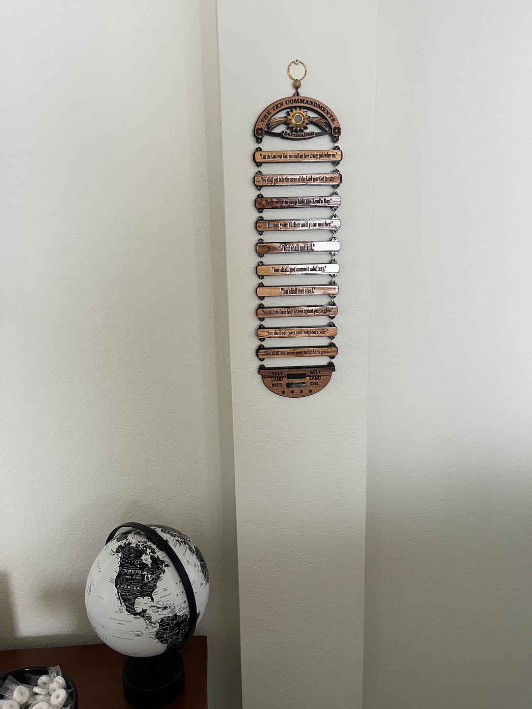 Customer photo review of Ten Commandments Wall Hanging from the Holy Land