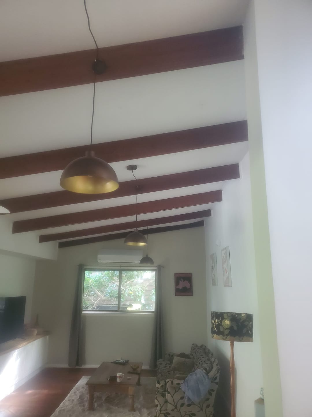 Customer photo review of Mid-Century Modern Pendant Industrial Metal Dome Light