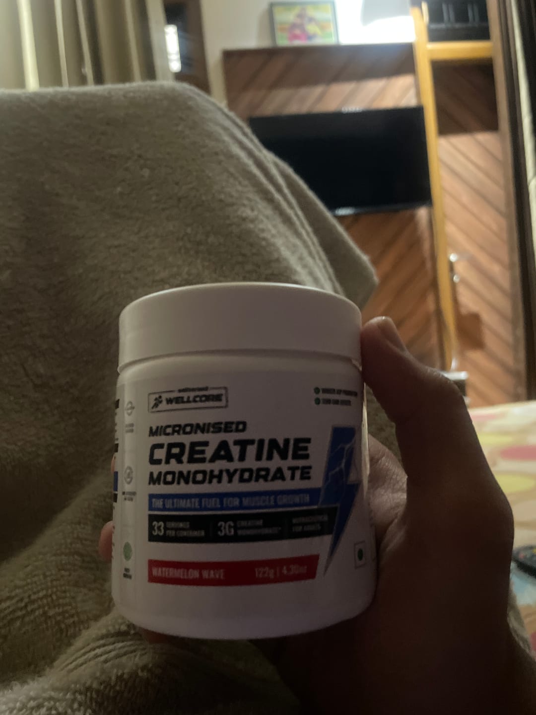 Customer photo review of Wellcore - Pure Micronised Creatine Monohydrate | Watermelon Wave (122g, 33 servings)