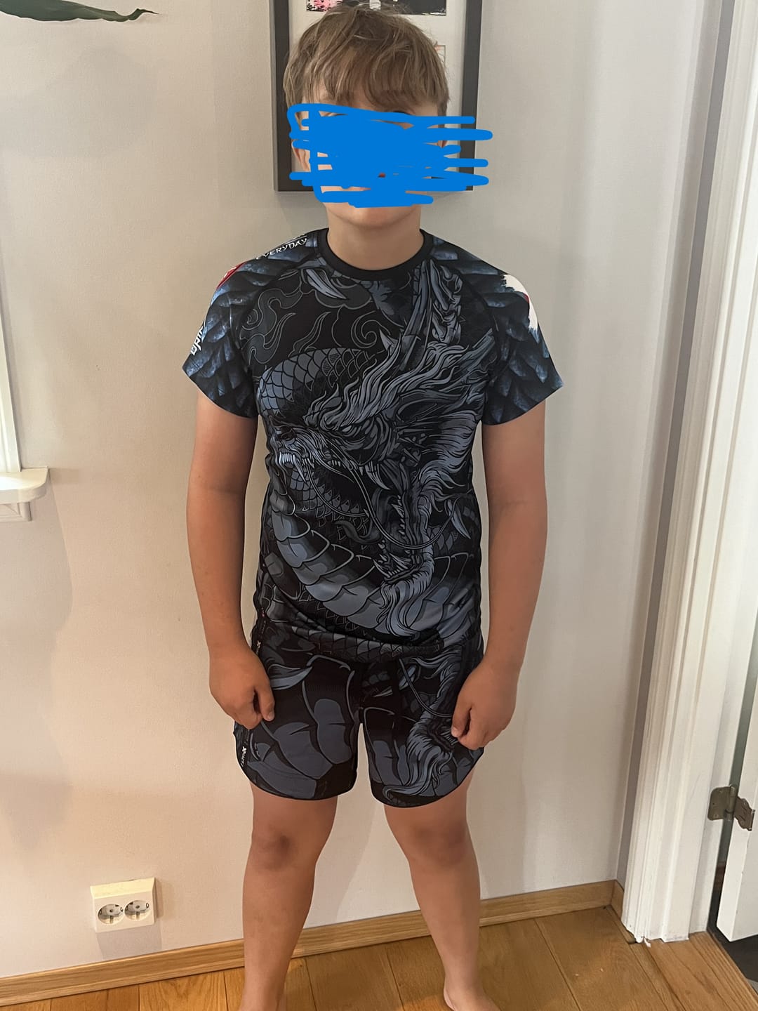 Customer photo review of Heilong Dragon Kids BJJ Spats