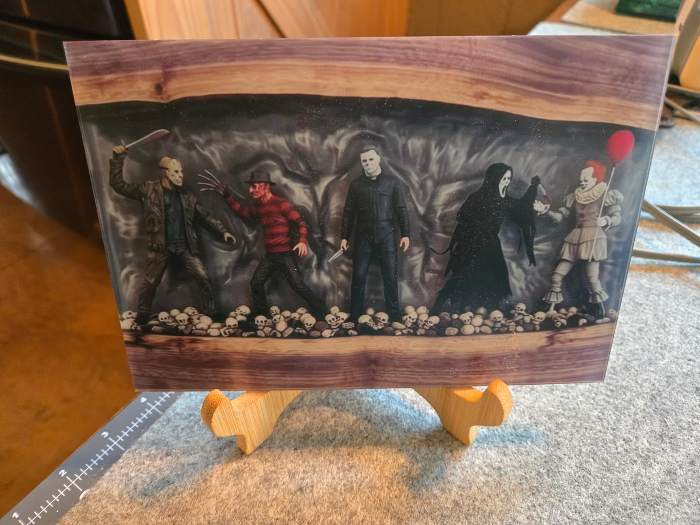Customer photo review of Horror Resin Cutting Boards