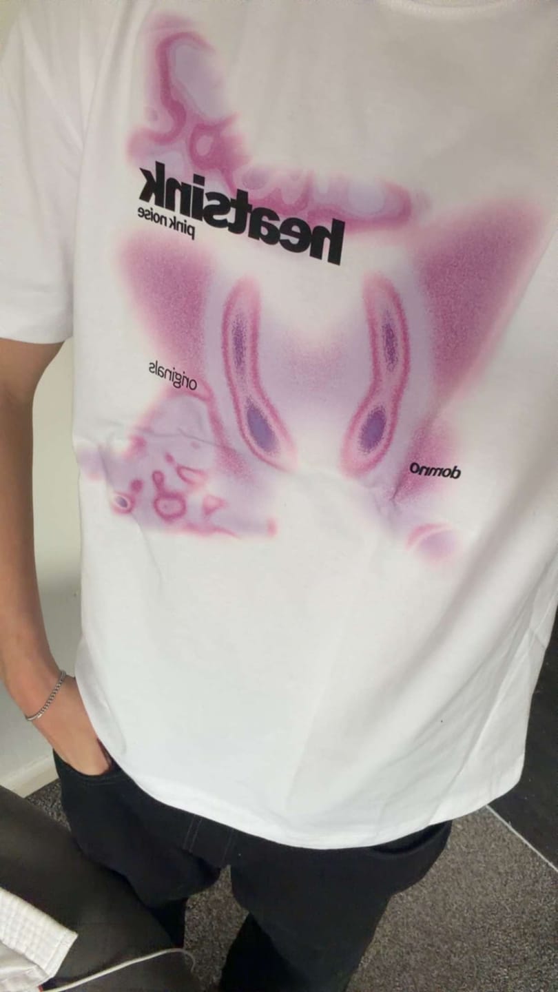 Customer photo review of Heatsink Pink Noise Tee