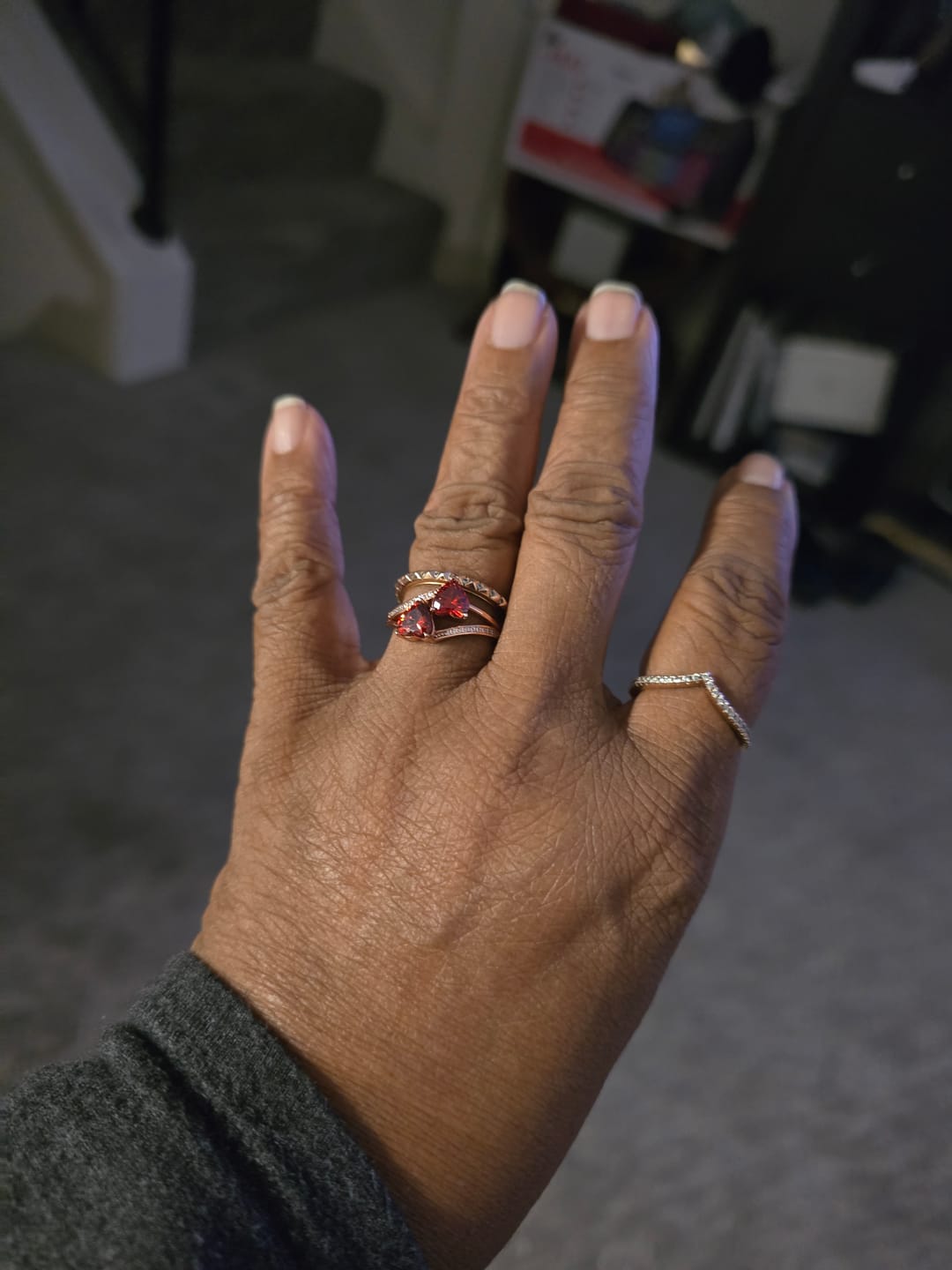 Customer photo review of The Elianara Heart Ring - S925 Sterling Silver