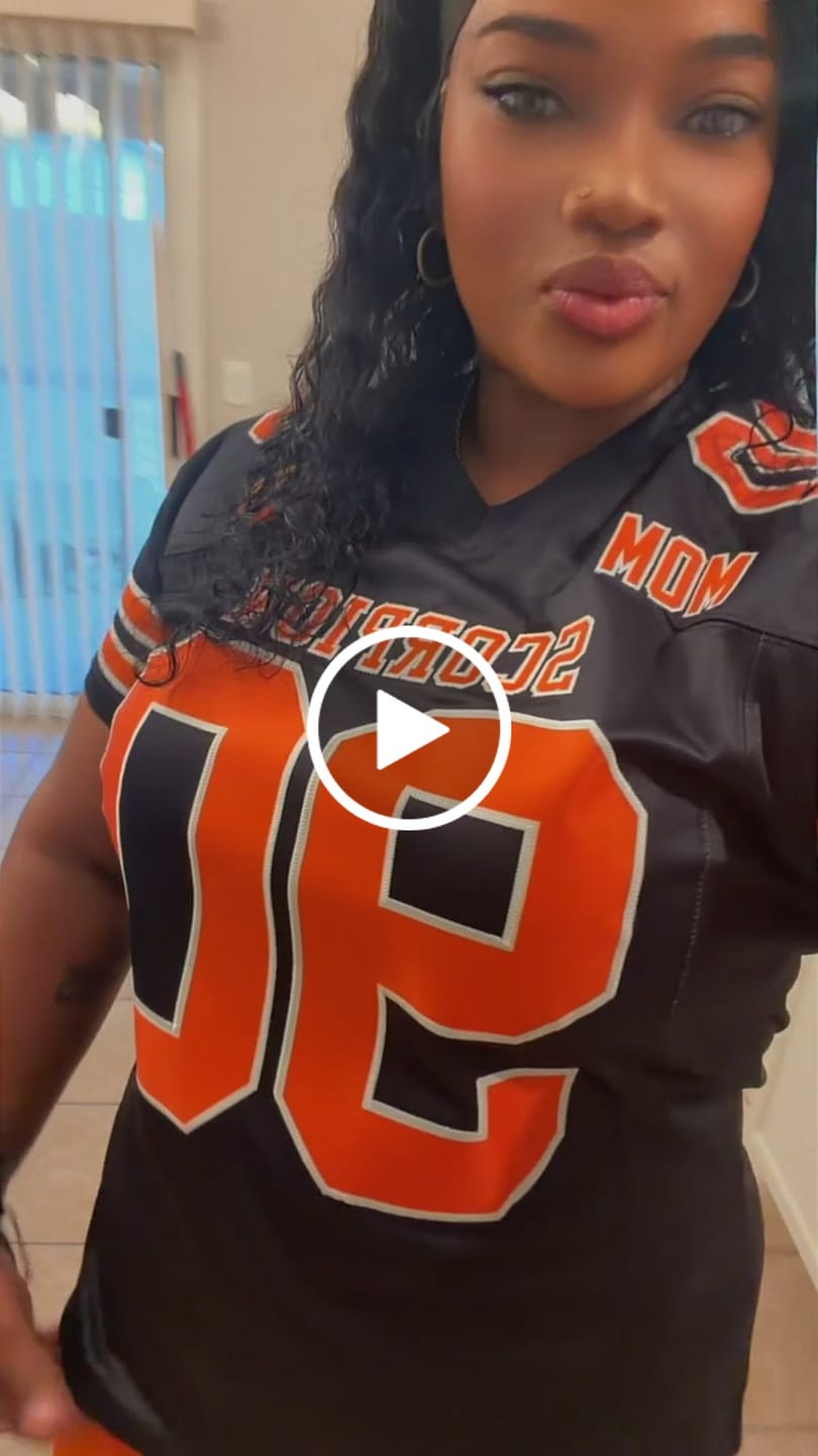 Customer video review of Custom Black Orange-White Personalized Classic Authentic American Football Jersey