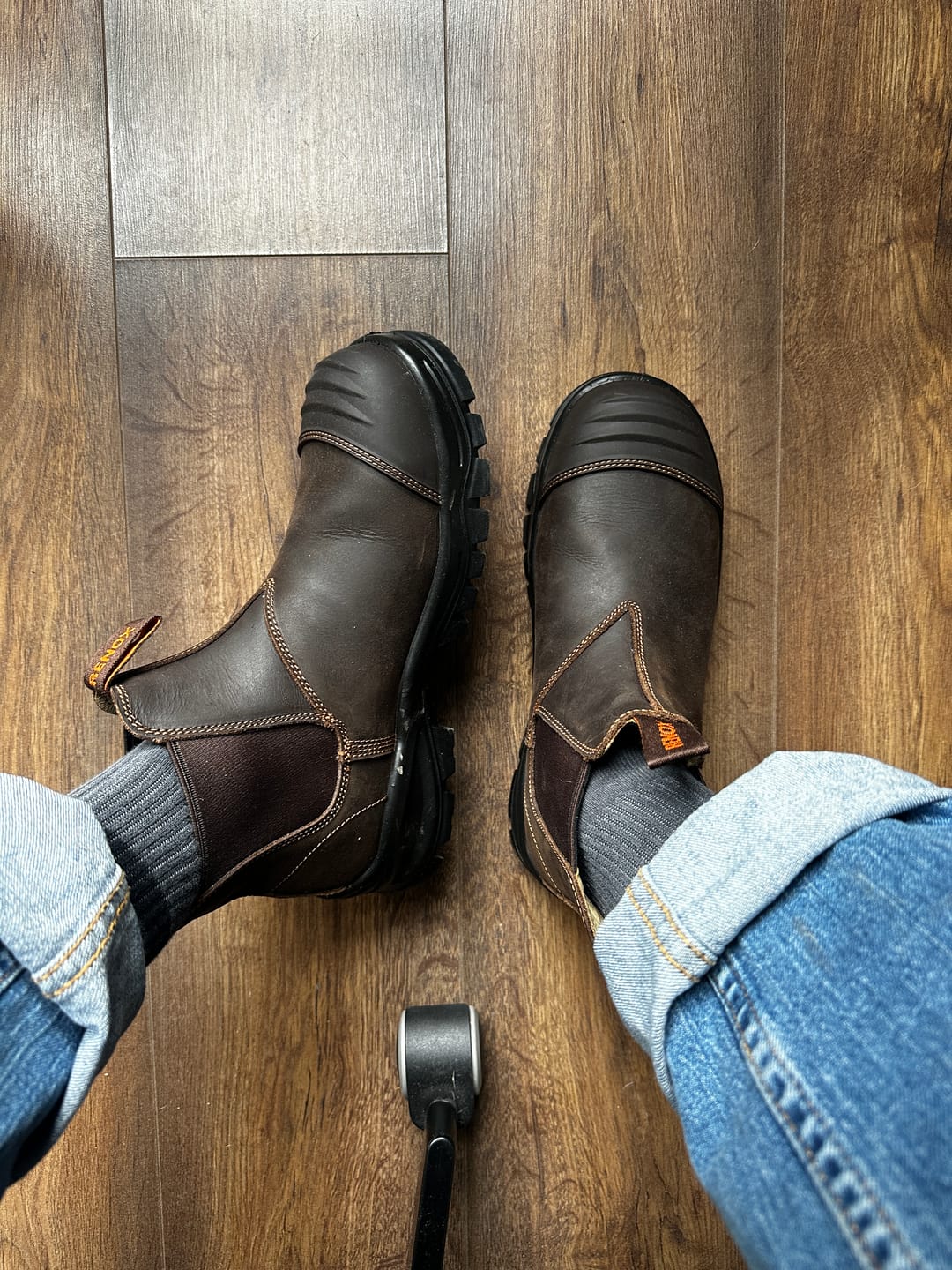 Customer photo review of Botín WorkPro Cuero Impermeable Trabajo Exigente Unisex