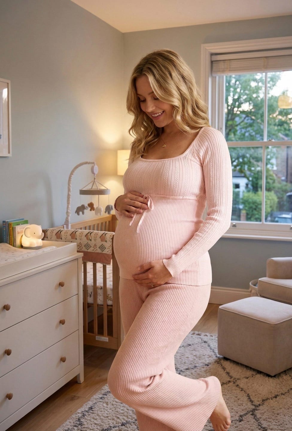 Customer photo review of Dainty Rose Pointelle Ribbed Top