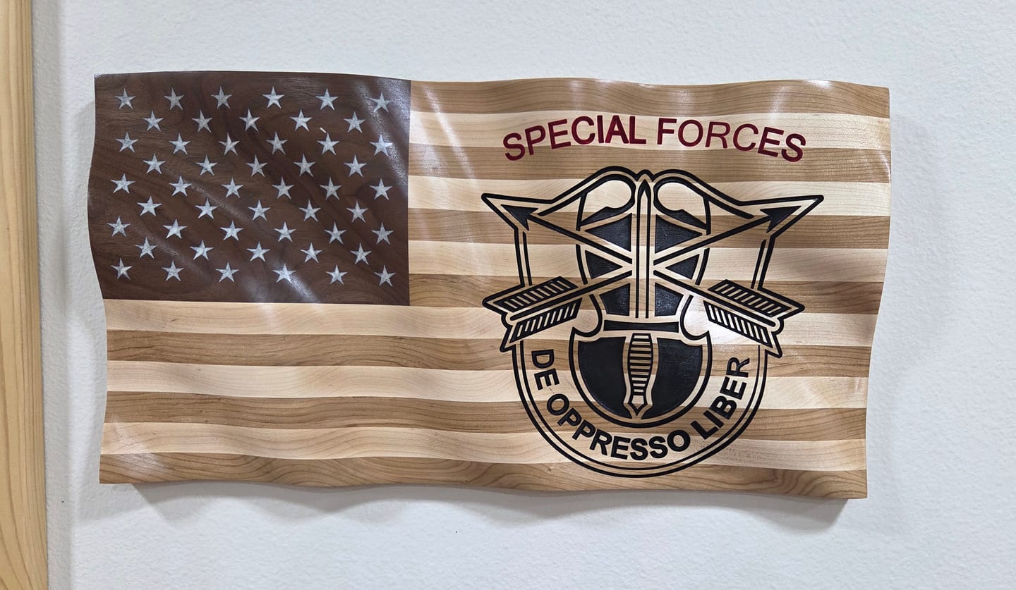 Customer photo review of Wavy USA Flag CNC Kit