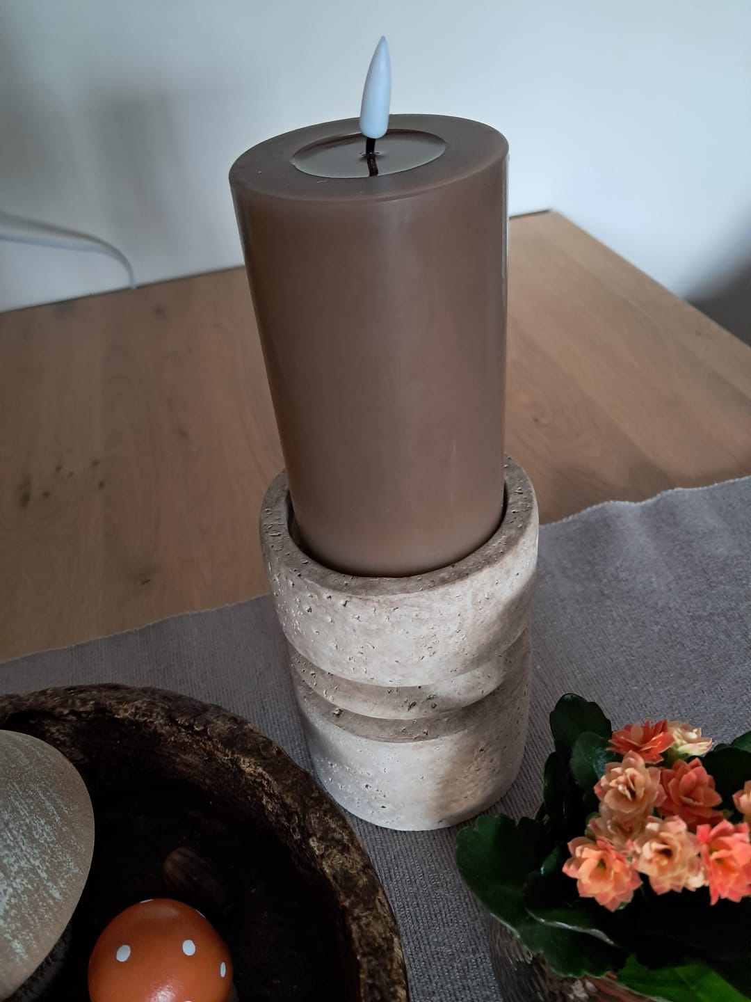 Customer photo review of LED Bloklys Ø 7,5 x 12,5 cm Karamel