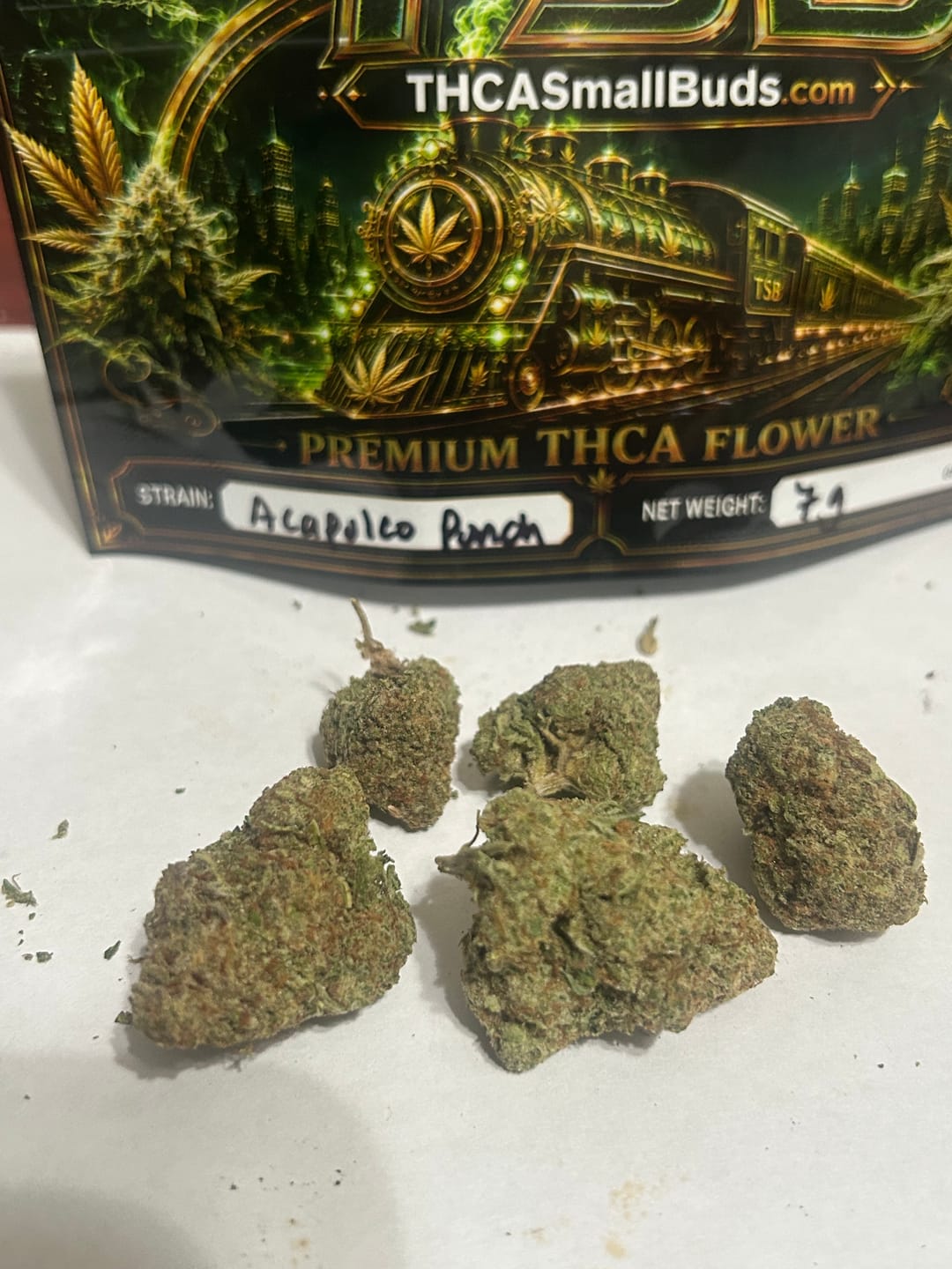 Customer photo review of Acapulco Gold THCA Flower (Punch Cut)
