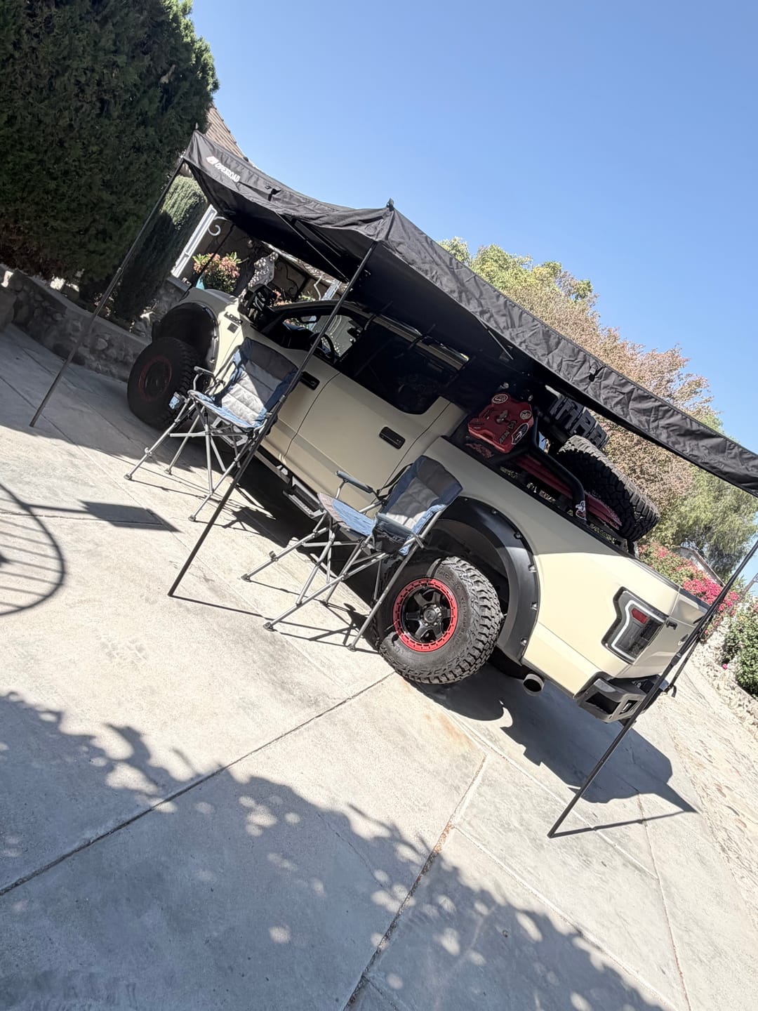 Customer photo review of OPENROAD 180 Free Standing Awning