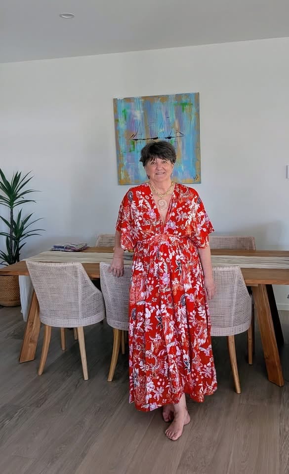 Customer photo review of Meredith Dress | Chilli Orchid