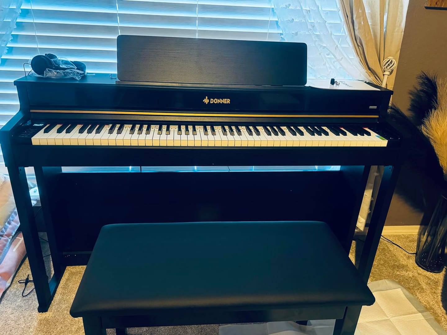 Customer photo review of Donner DDP-400 Premium Upright Digital Piano