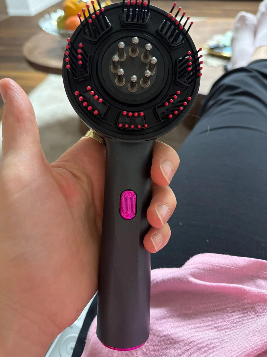 Customer photo review of Estimulador de cabello con luz roja