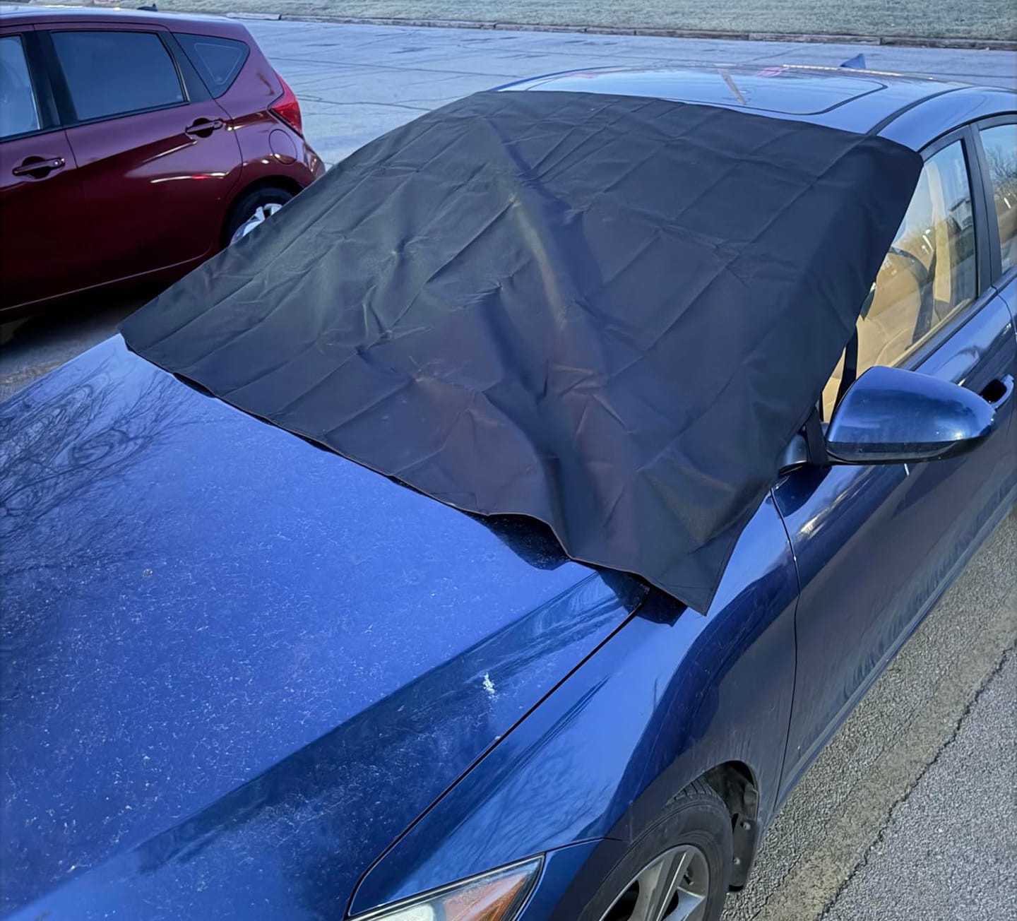 Customer photo review of Magnetic Windshield Cover - All-Season Sun, Snow & Frost Protector for Cars, SUVs & Trucks