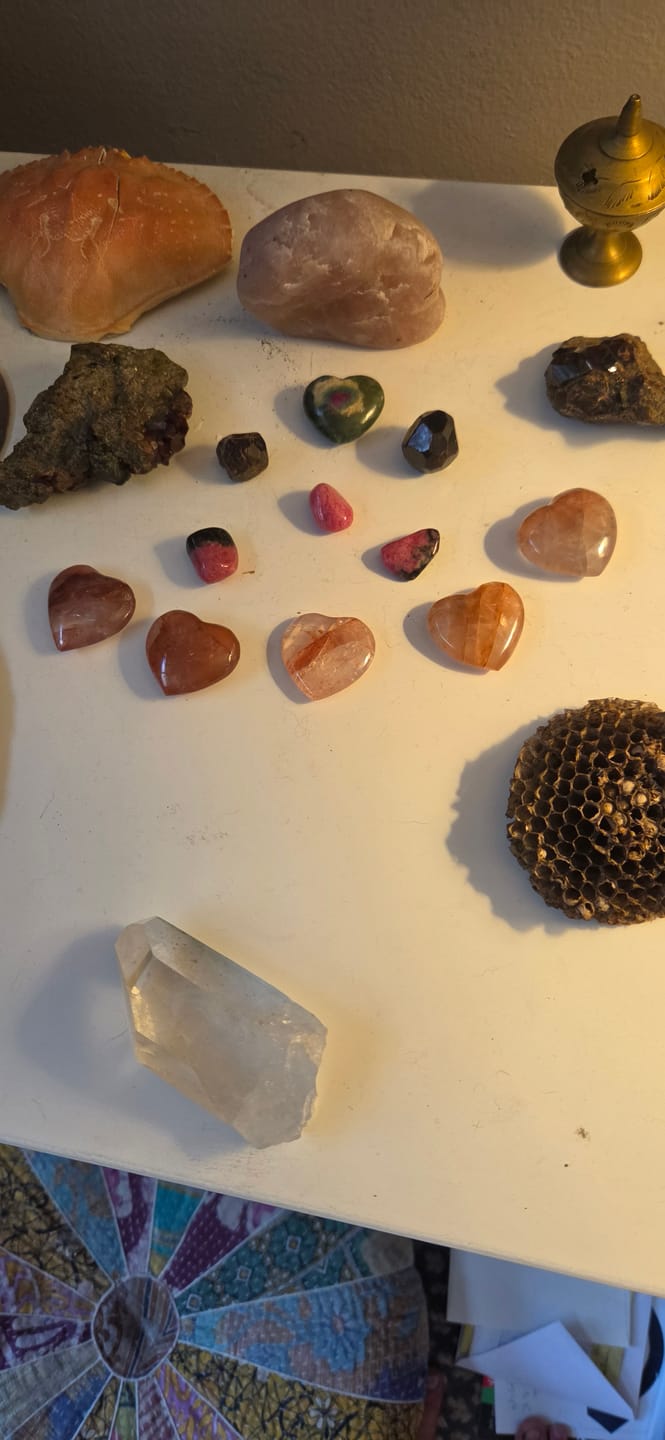 Customer photo review of Hematoid Rose Quartz Heart