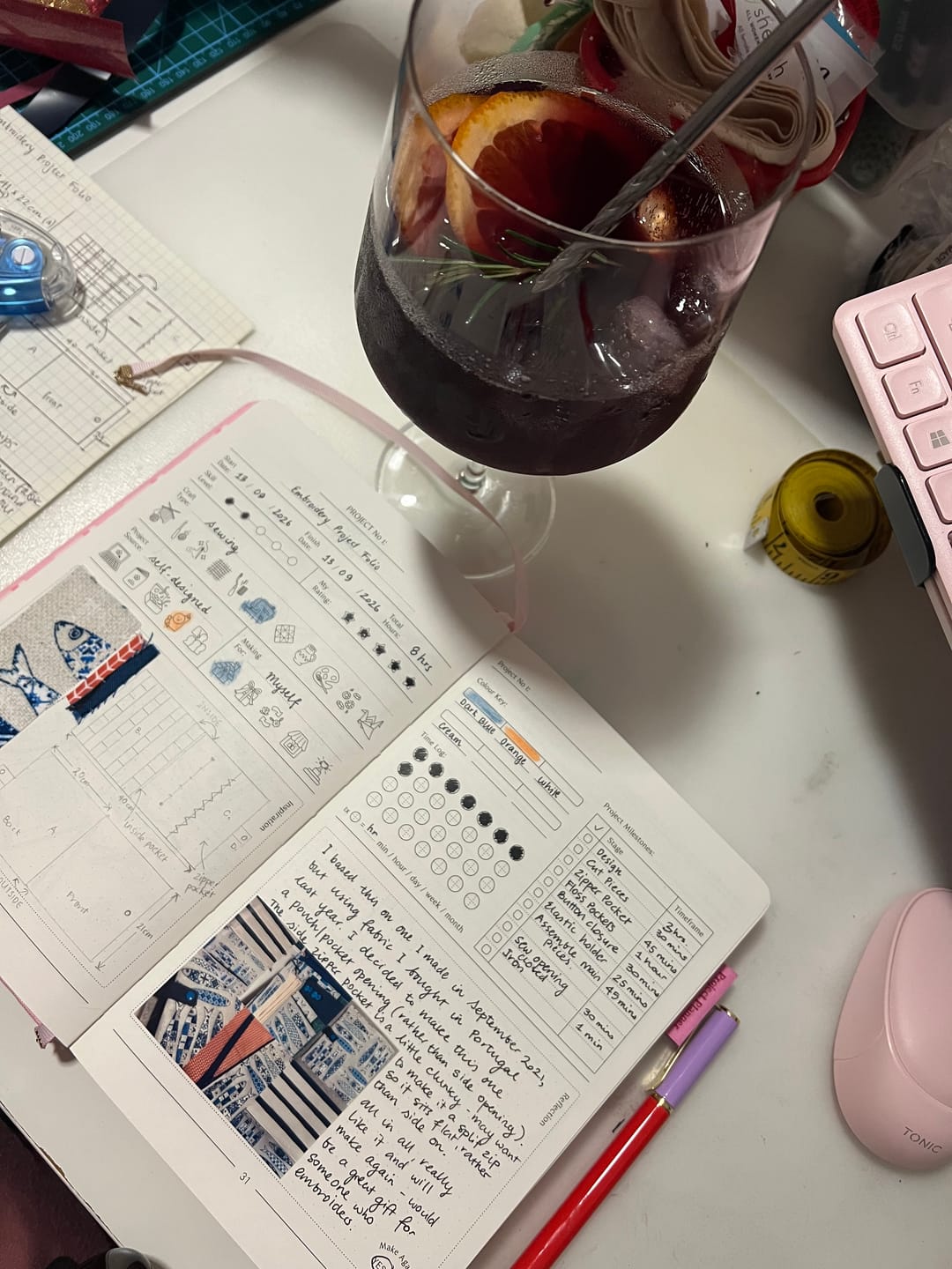 Customer photo review of BLOSSOM PINK - Craft Project Planner