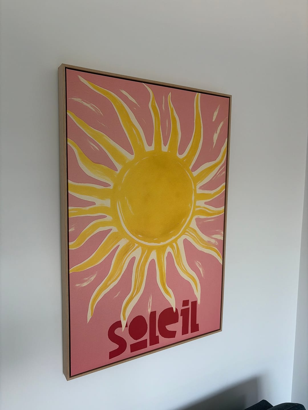 Customer photo review of Soleil Sun | Framed Canvas Wall Art