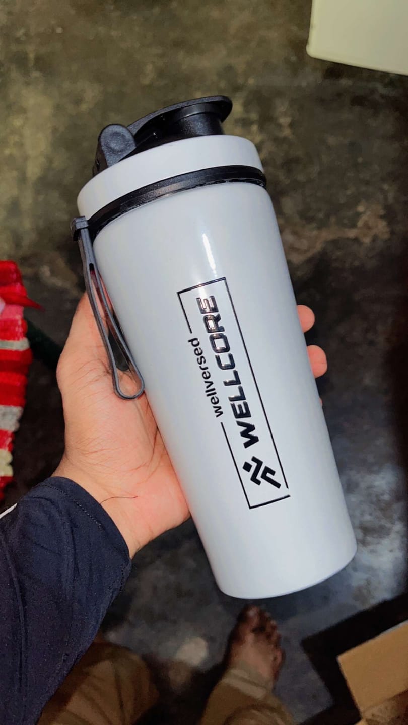 Customer photo review of Wellcore - Micronised Creatine Monohydrate (83 Servings, Kiwi Kick) + Premium Steel Shaker