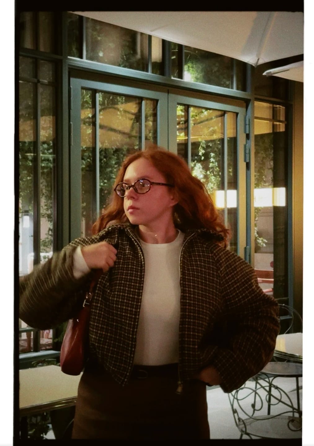 Customer photo review of Mia Houndstooth Zip Jacket Suit