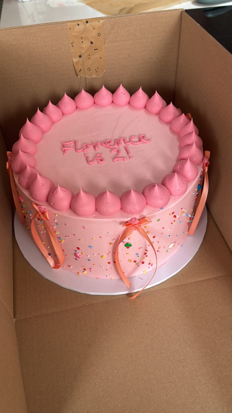 Customer photo review of Sprinkle Party Cake