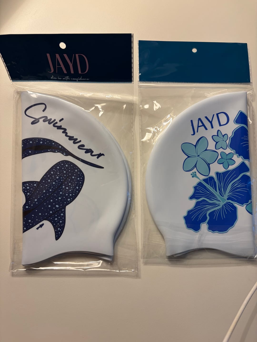Customer photo review of JAYD Swim Cap - Hibiscus Dreams