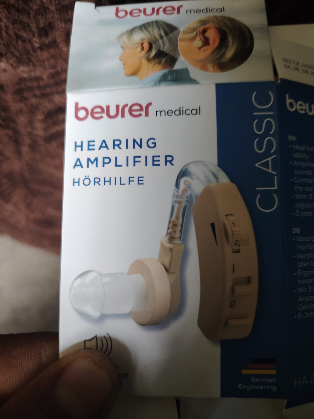 Customer photo review of Amplificador de sonido compacto con ajuste tras la oreja HA20 | Marca Beurer