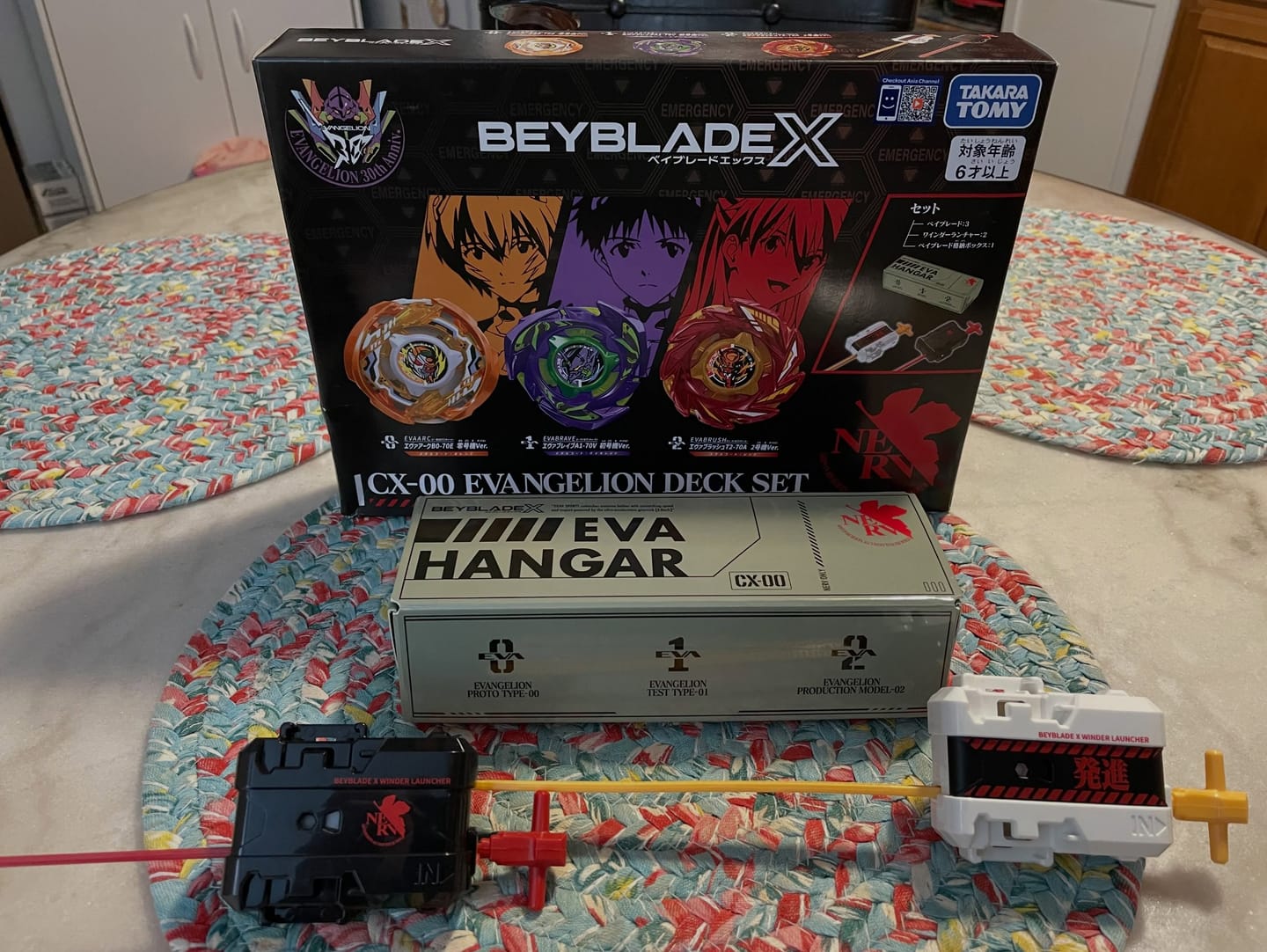 Customer photo review of [Pre-Order] Takara Tomy Beyblade X CX-00 Evangelion Deck Set