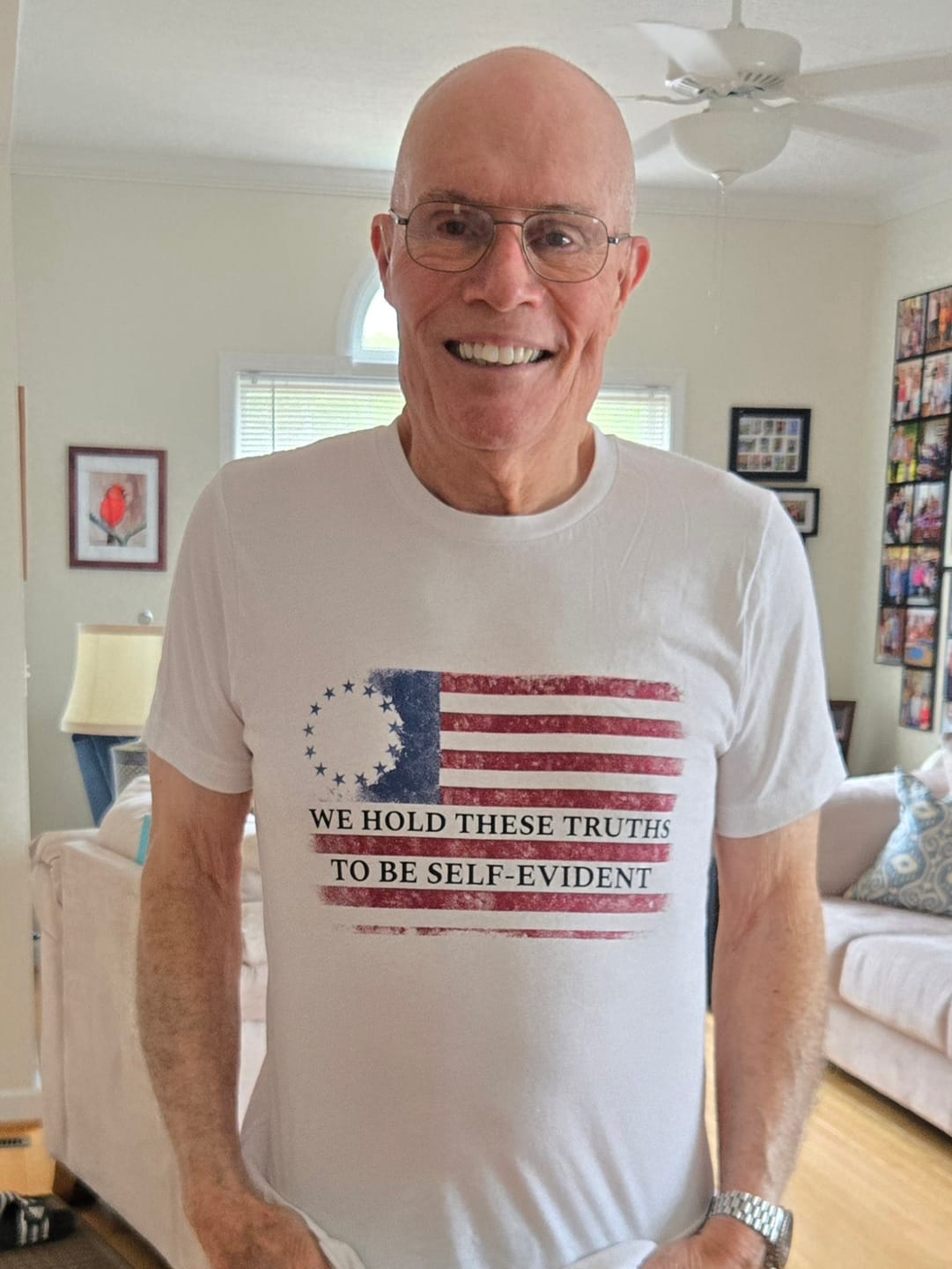 Customer photo review of We Hold These Truths Premium Tee