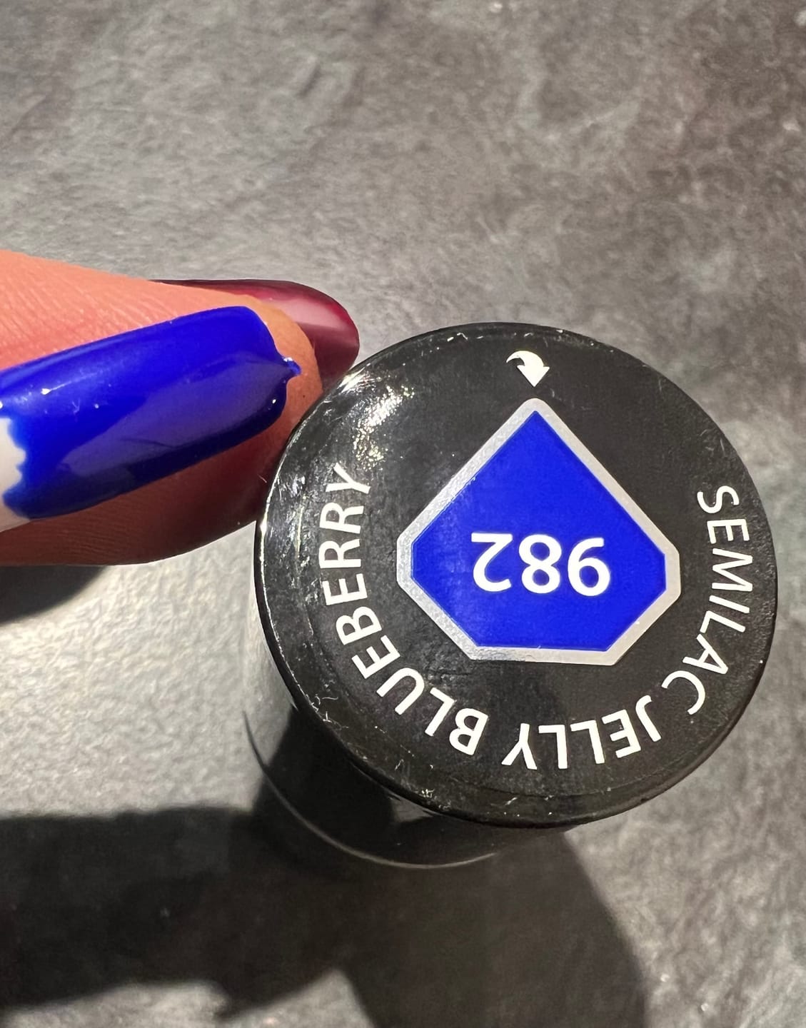 Customer photo review of Semilac 982 Jelly Blueberry UV Gel Polish