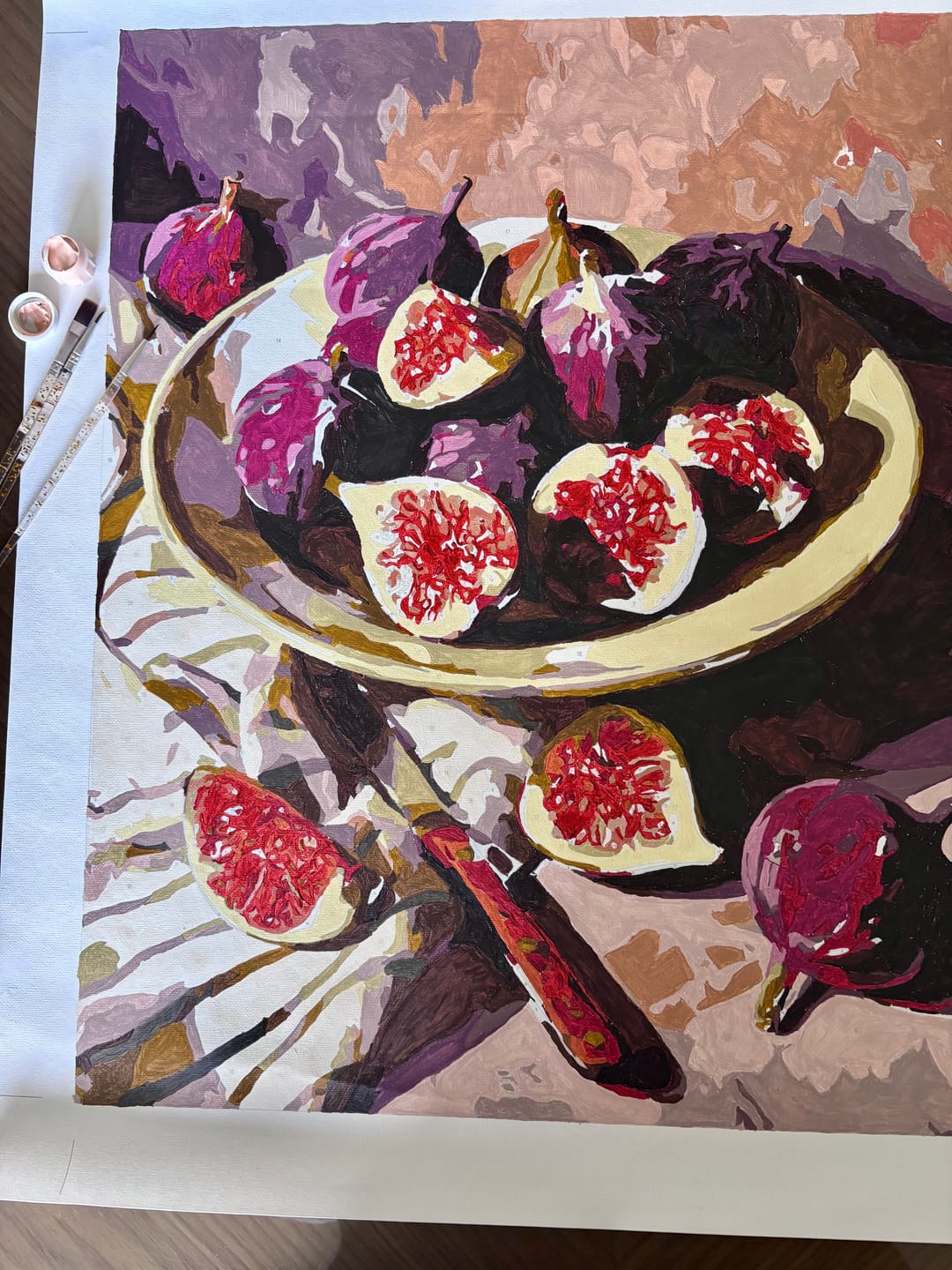 Customer photo review of Figs plate | Paint by Number