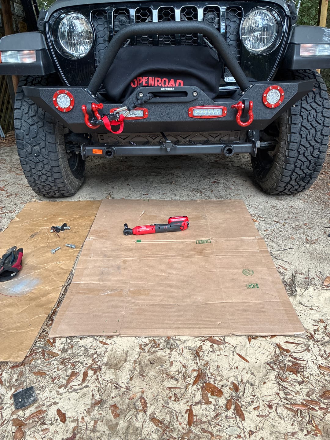Customer photo review of Winch Protection Cover Heavy Duty Waterproof Dust-proof Black Neoprene,Ideal for 2000-17500lbs