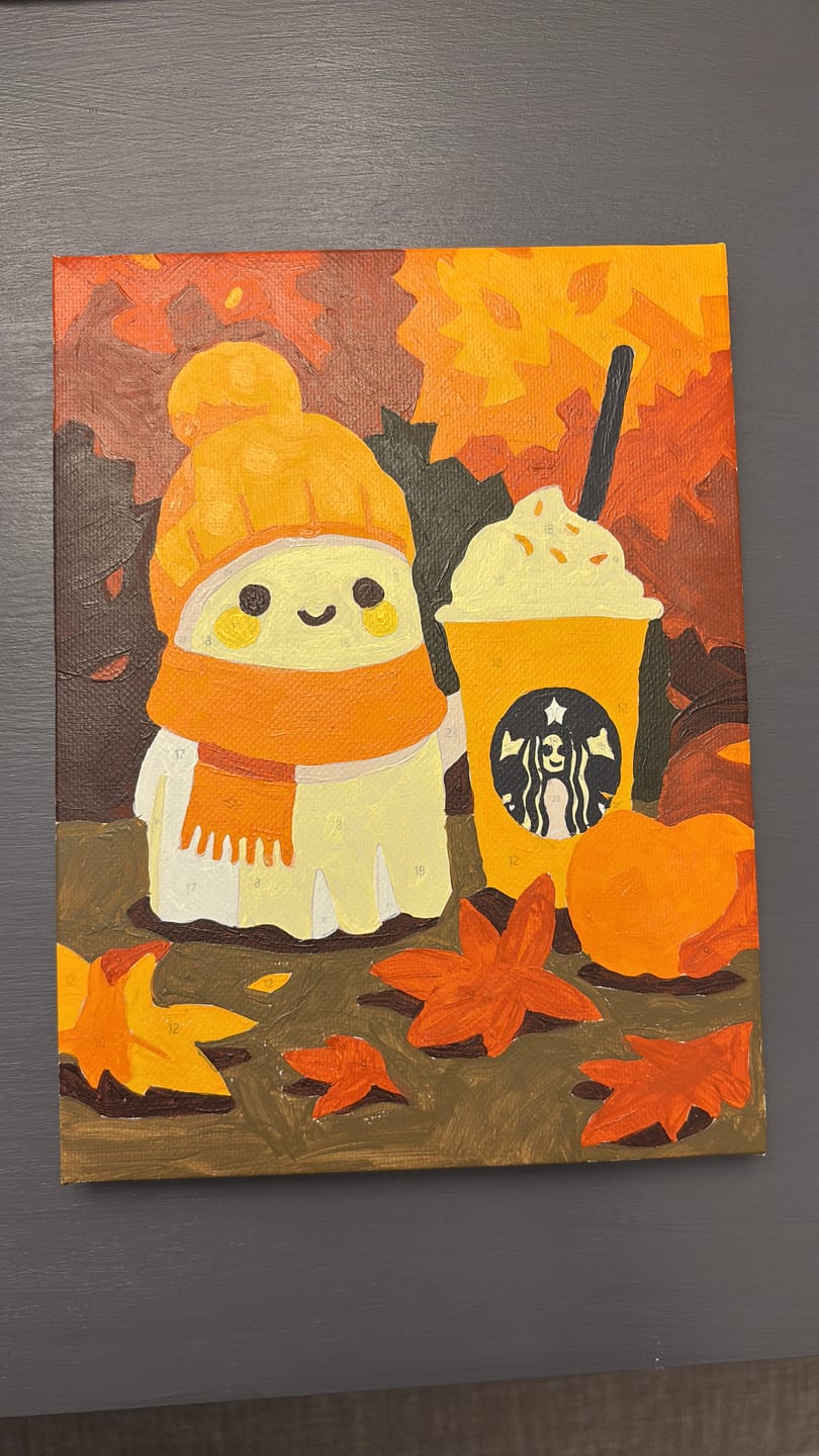 Customer photo review of 6 Mini Paintings - Spooky Autumn Set