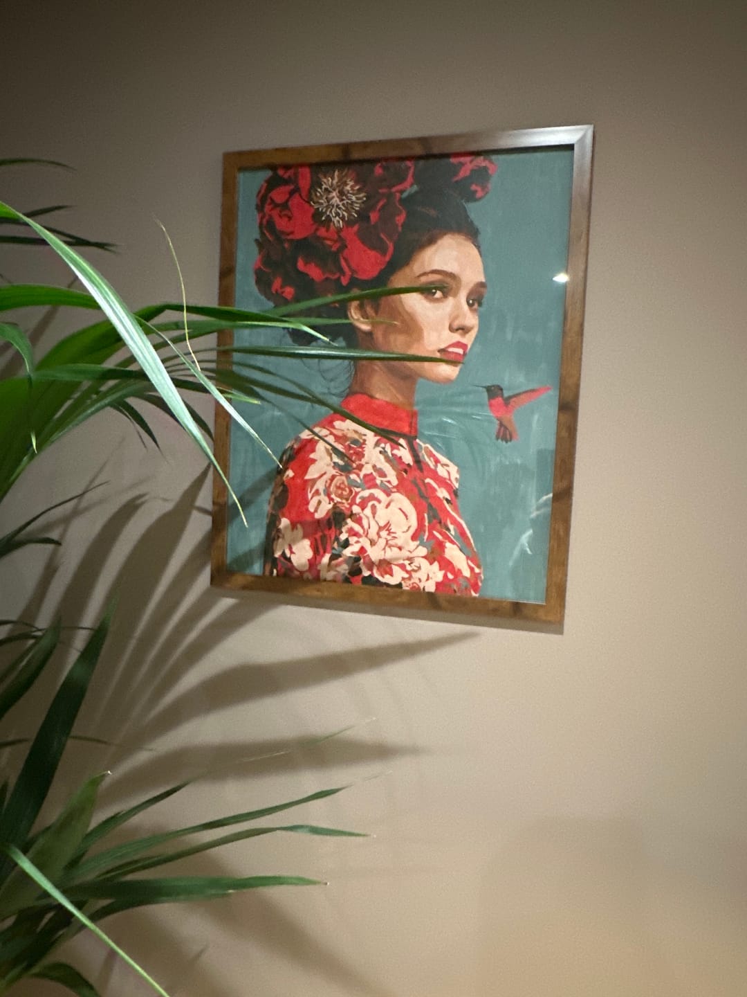 Customer photo review of Scarlet Blossom Muse | Paint by Number