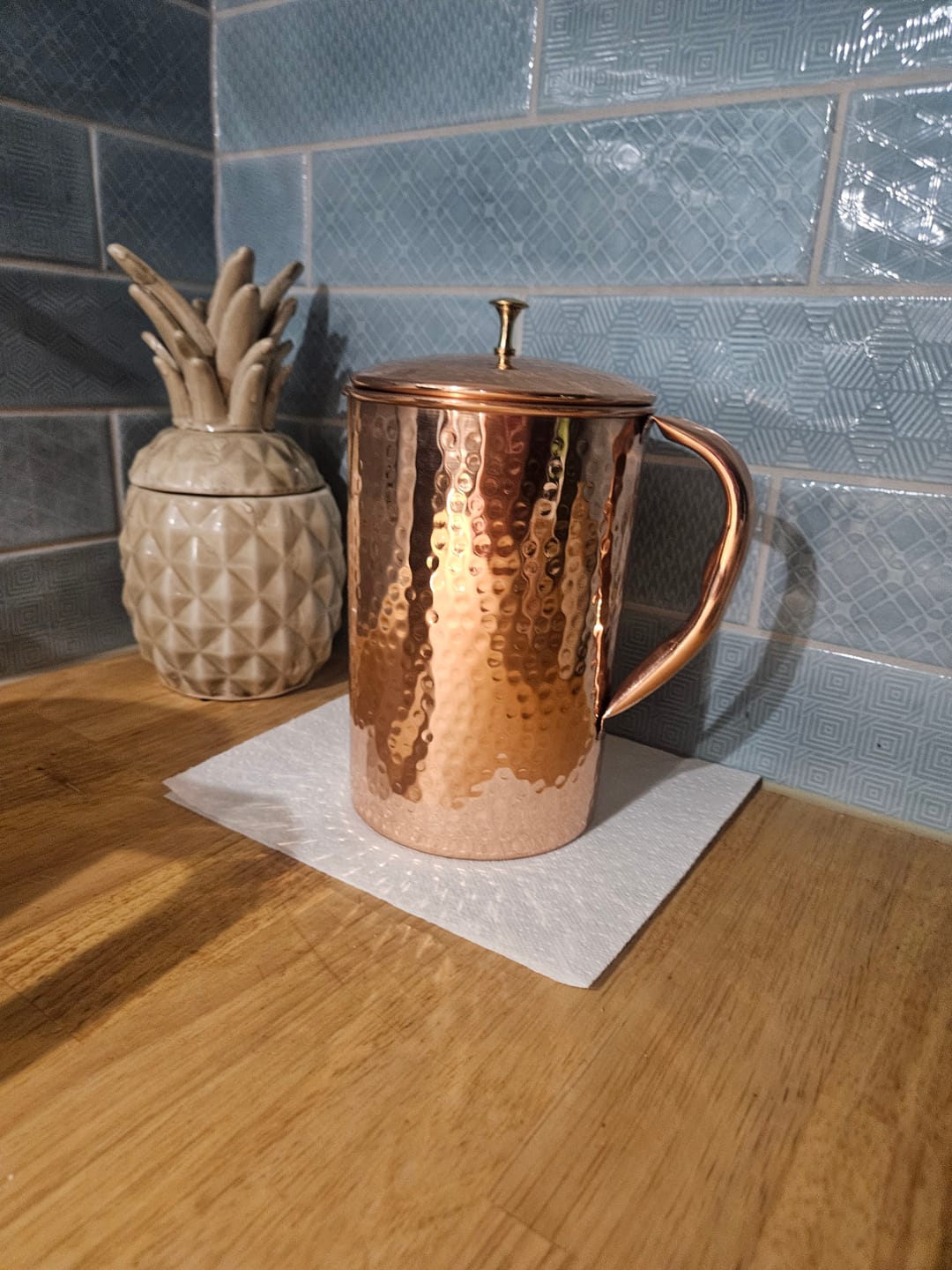 Customer photo review of Pure Copper Jug - 2L Hammered Copper Jug - Copper Culture