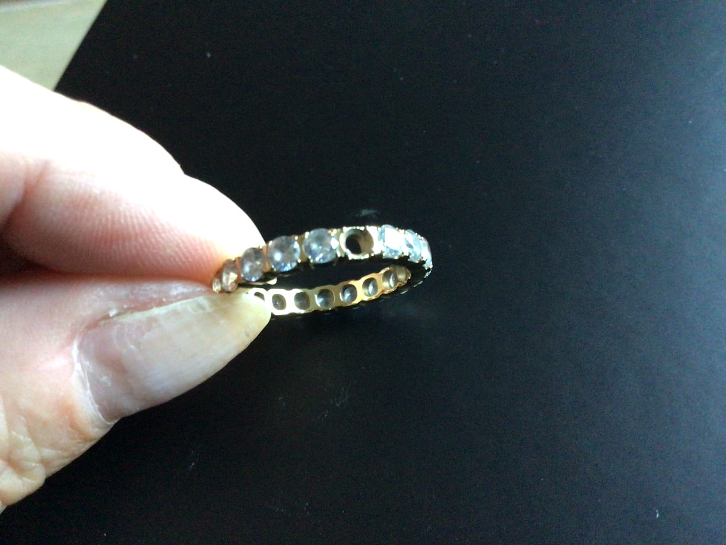 Customer photo review of Bold Eternity Band Ring