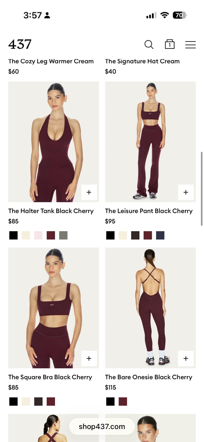 Customer photo review of The Halter Tank Black Cherry
