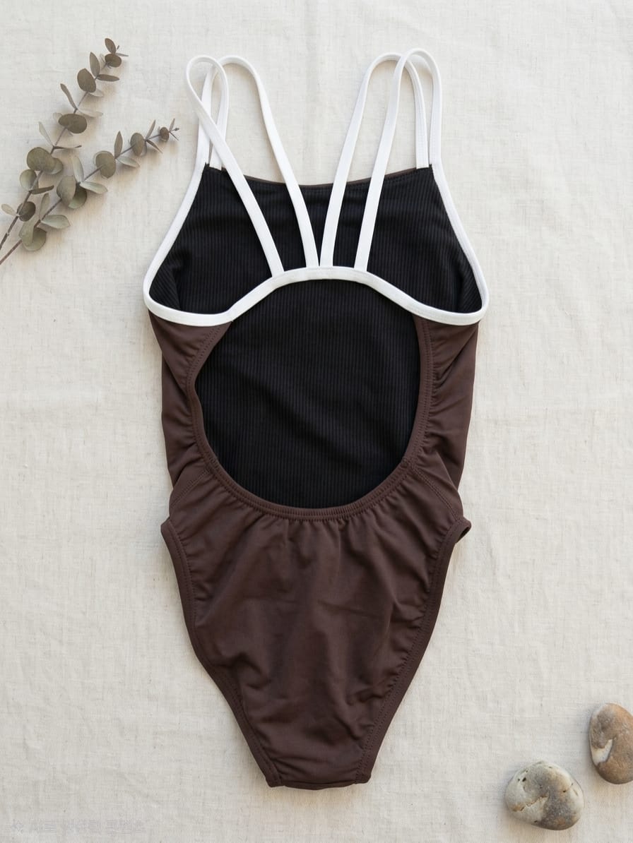 Customer photo review of APSLEY ONE PIECE - Cacao|White
