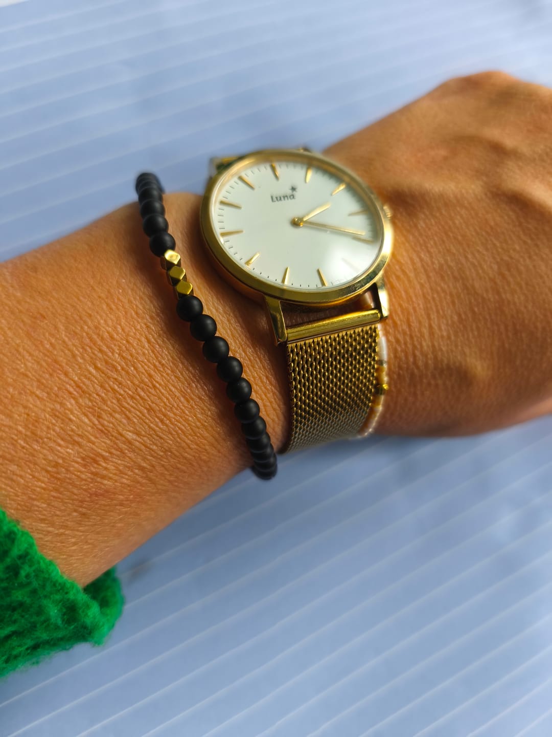 Customer photo review of Obsidian Armband