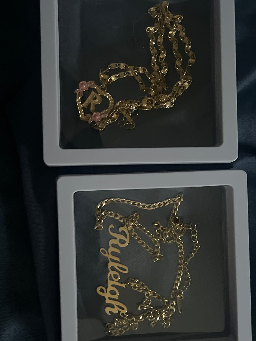 Customer photo review of Custom Name Necklace w/ Cuban Chain