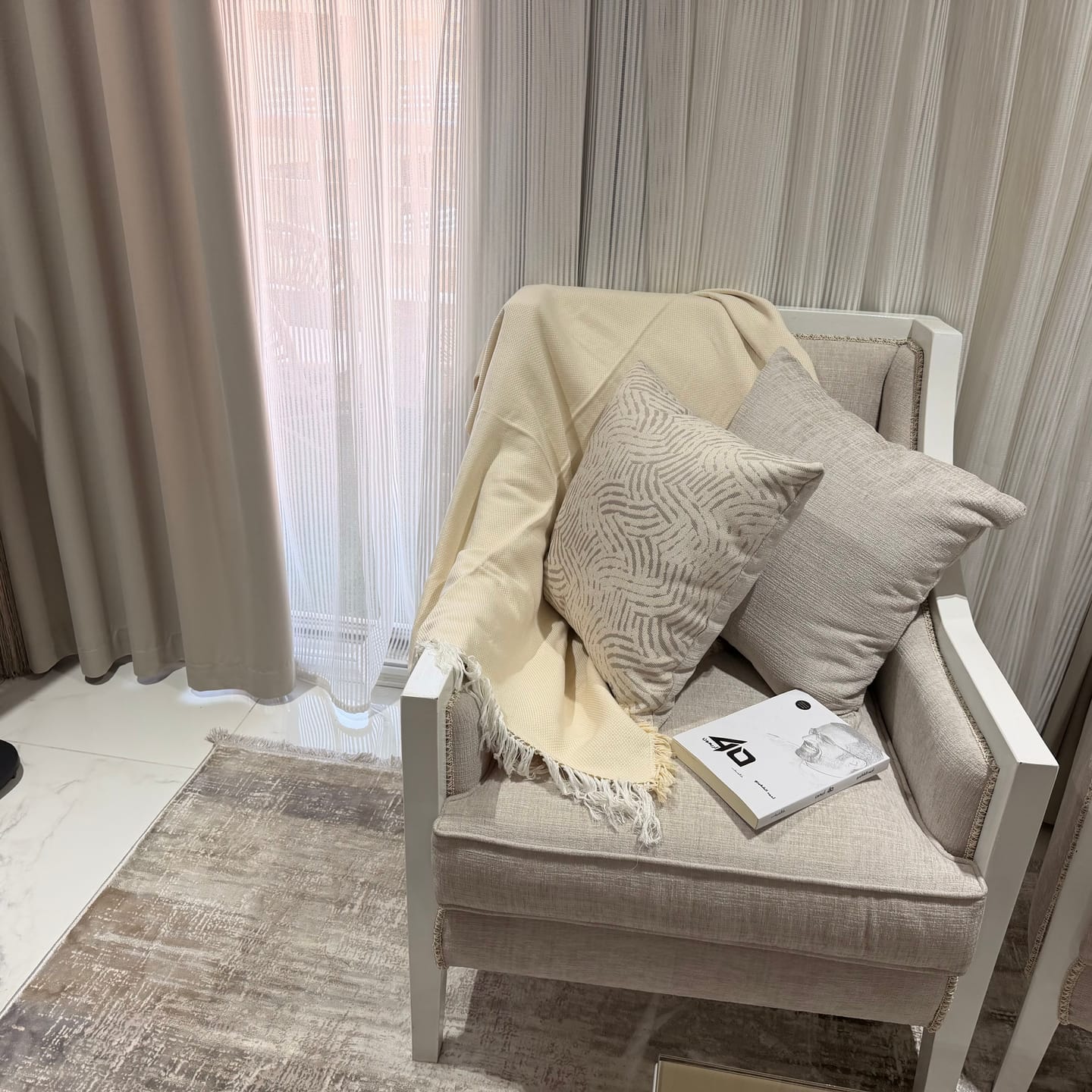 Customer photo review of Textured Weave Cotton Throw TH15