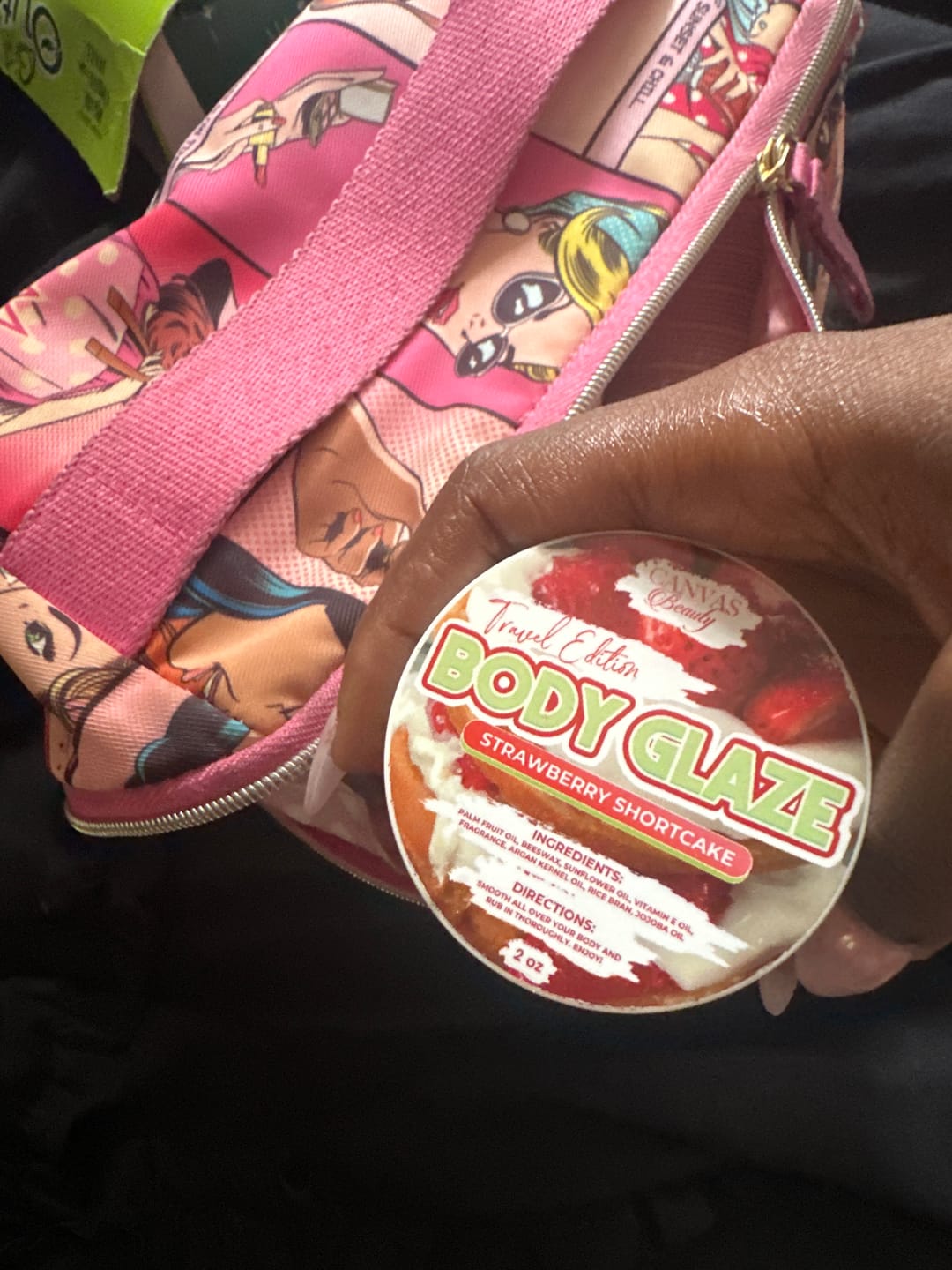 Customer photo review of (NEW) TRAVEL GLAZE: STRAWBERRY SHORTCAKE