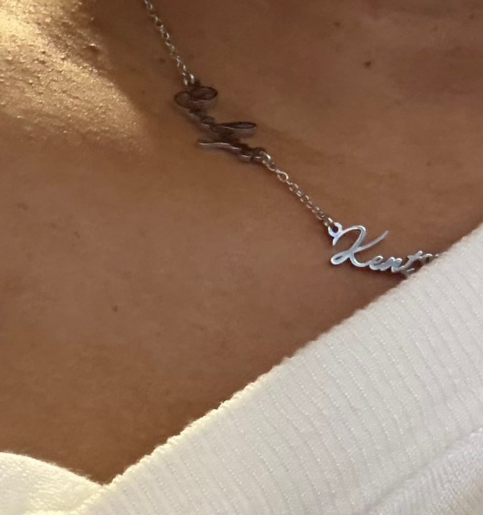 Customer photo review of Multi Name Necklace