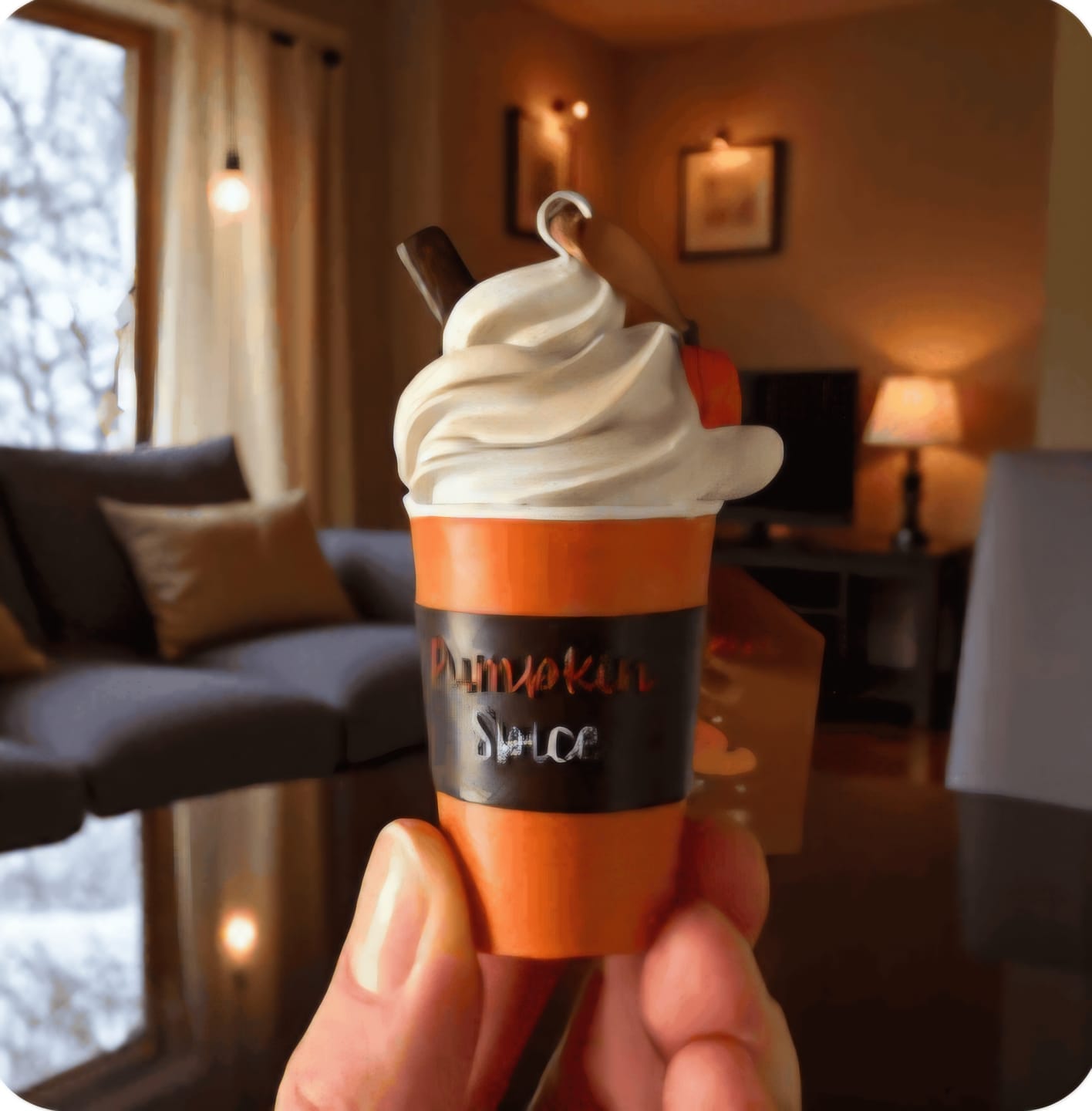 Customer photo review of Pumpkin Spice Latte Ornament – Deko-Anhänger mit Cozy Charme