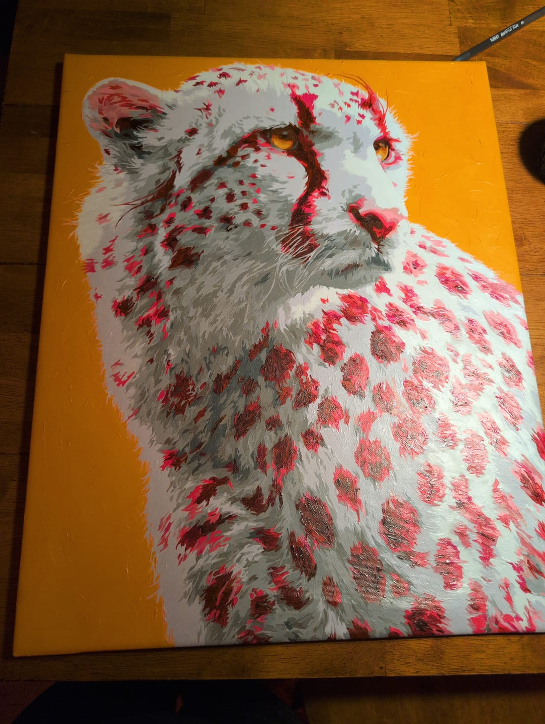 Customer photo review of Raspberry Cheetah | Paint by Number