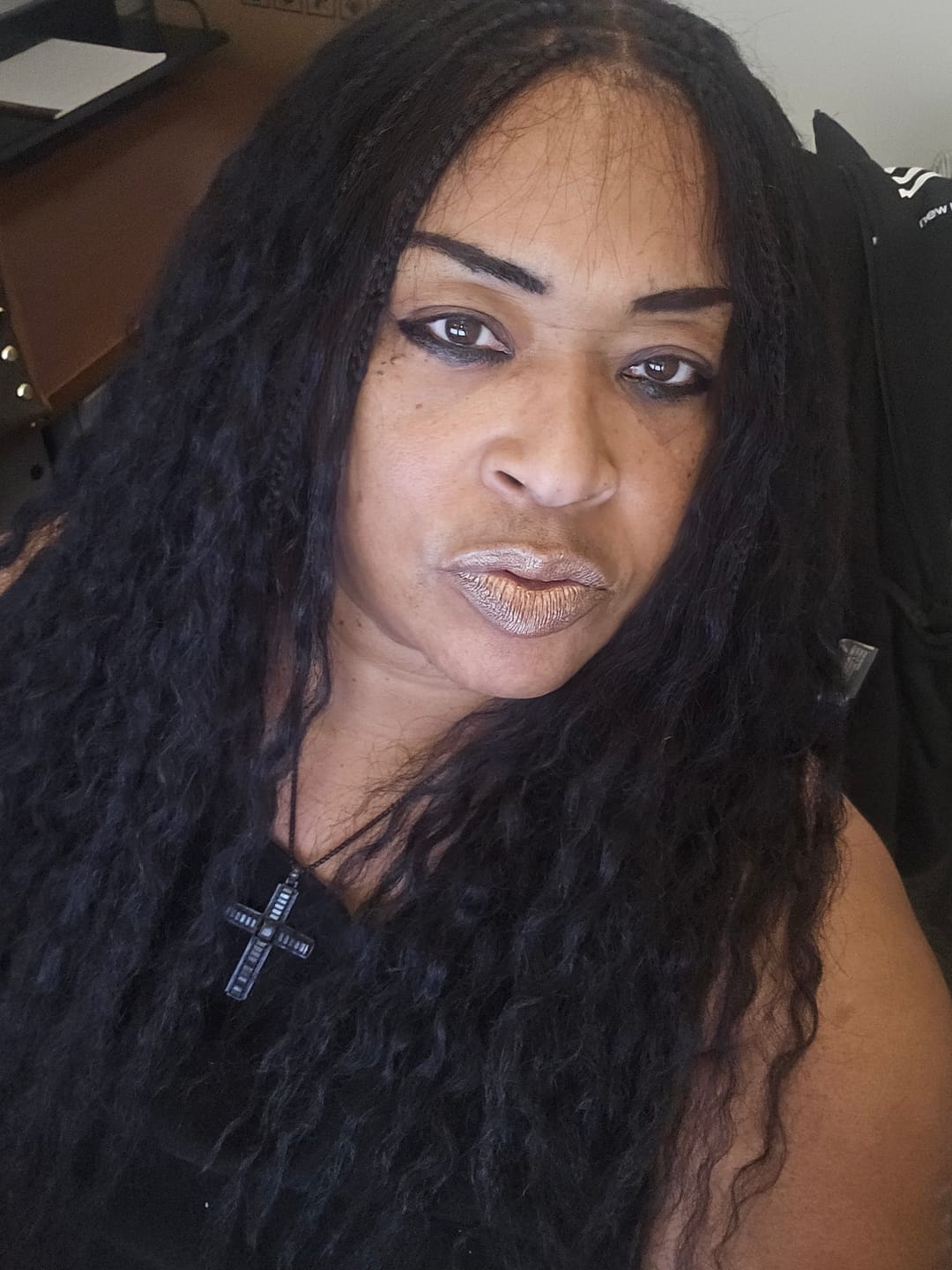 Customer photo review of 24" Swiss HD Full Lace Lightweight Human Hair Curls Boho Box Braided Wig