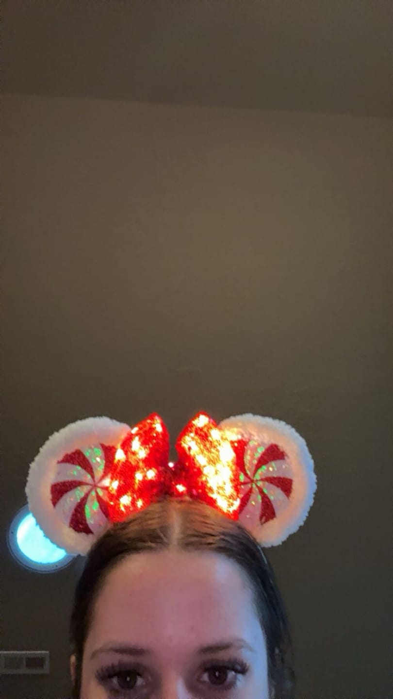 Customer photo review of Light Up Candy Cane Christmas Ears